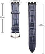 Vintage Genuine Leather Apple Watch Band - Black