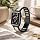 Elegant Black Stainless Steel & White Resin Apple Watch Band