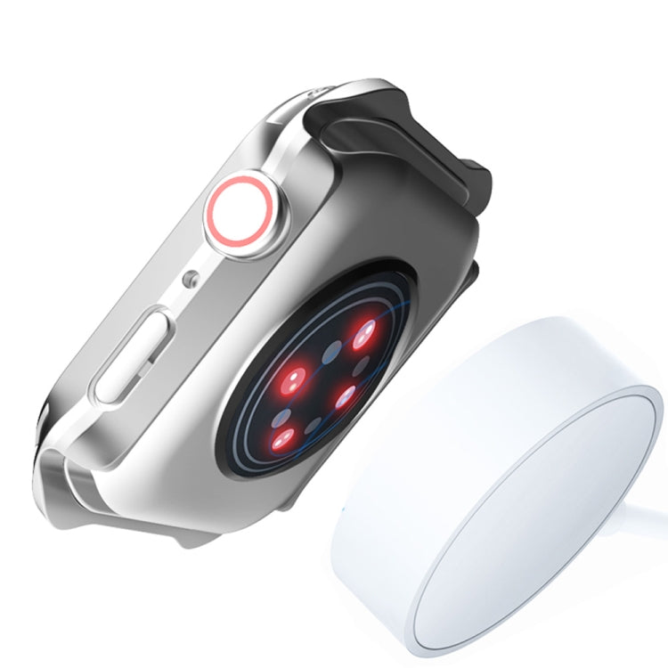 2-in-1 Frosted PC Apple Watch Case with Built-In Tempered Glass Screen Protector for Series 9/8/7 (41mm & 45mm)