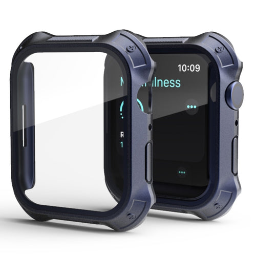 2-in-1 PC Apple Watch Case with Built-In Tempered Glass Screen Protector for Series 9/8/7 (41mm & 45mm)