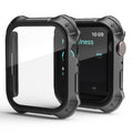 2-in-1 PC Apple Watch Case with Built-In Tempered Glass Screen Protector for Series 9/8/7 (41mm & 45mm)
