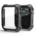 2-in-1 PC Apple Watch Case with Built-In Tempered Glass Screen Protector for Series 9/8/7 (41mm & 45mm)