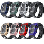 Military Rugged Apple Watch Band with Built-In Protective Case