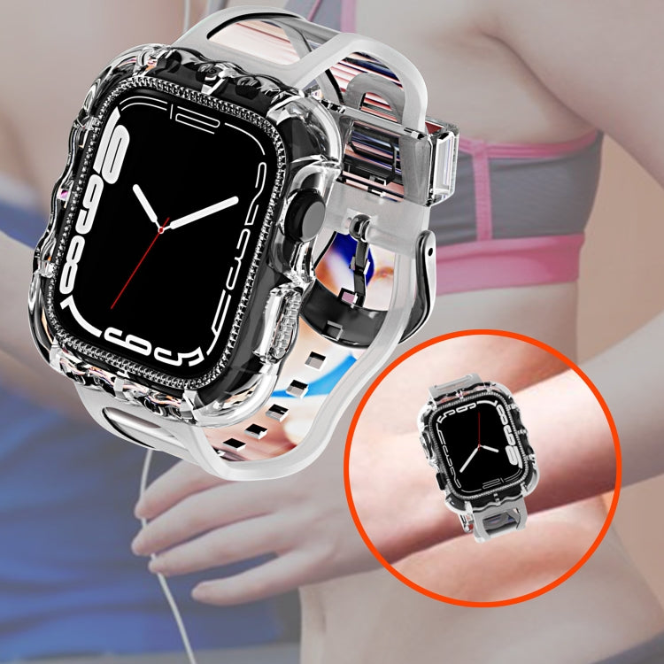 Shockproof TPU Apple Watch Band with Integrated Protective Case