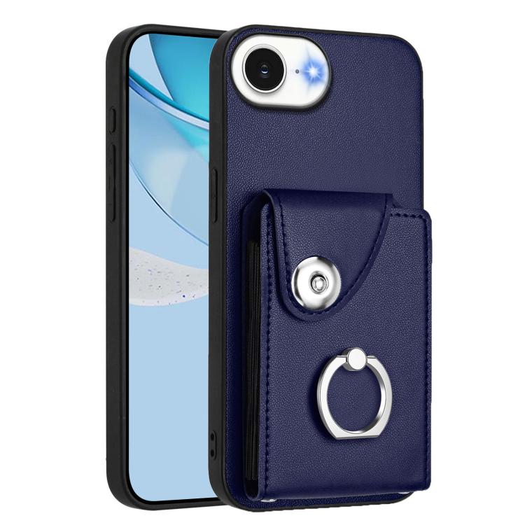 Crossbody Wallet Phone Case with Card Holder, Ring Stand & Shoulder Strap for iPhone