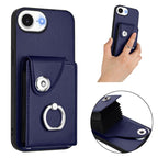 Crossbody Wallet Phone Case with Card Holder, Ring Stand & Shoulder Strap for iPhone