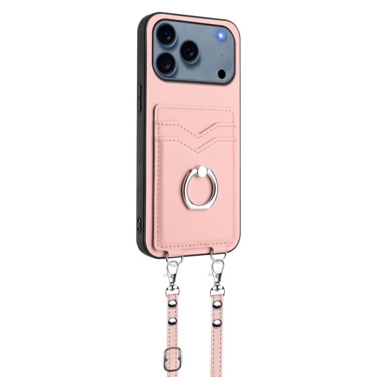 Crossbody Rope Phone Case with Ring Holder & Card Slot for iPhone