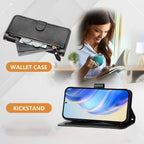 Luxury Multi-Card Zipper Wallet Leather Case for iPhone