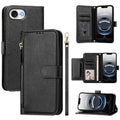 Premium Zipper Wallet Leather Phone Case for iPhone