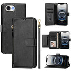 Premium Zipper Wallet Leather Phone Case for iPhone