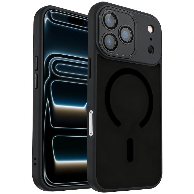 Premium Magnetic Frosted Case for iPhone 17 Pro Max – Smoke Black