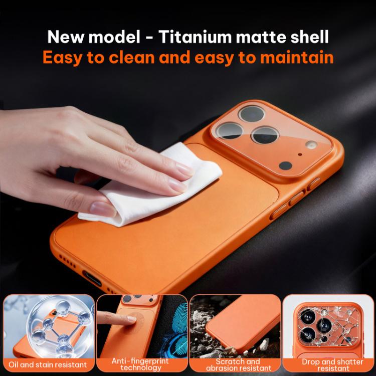 Frosted Acrylic Hybrid TPU Phone Case with Lens Protection for iPhone 17 Pro & Pro Max