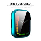 ENKAY Hat-Prince Electroplated TPU Apple Watch Case with Built-In Screen Protector for Series 9/8/7 (41mm & 45mm)