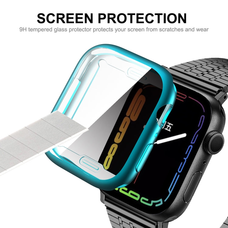 ENKAY Hat-Prince Electroplated TPU Apple Watch Case with Built-In Screen Protector for Series 9/8/7 (41mm & 45mm)
