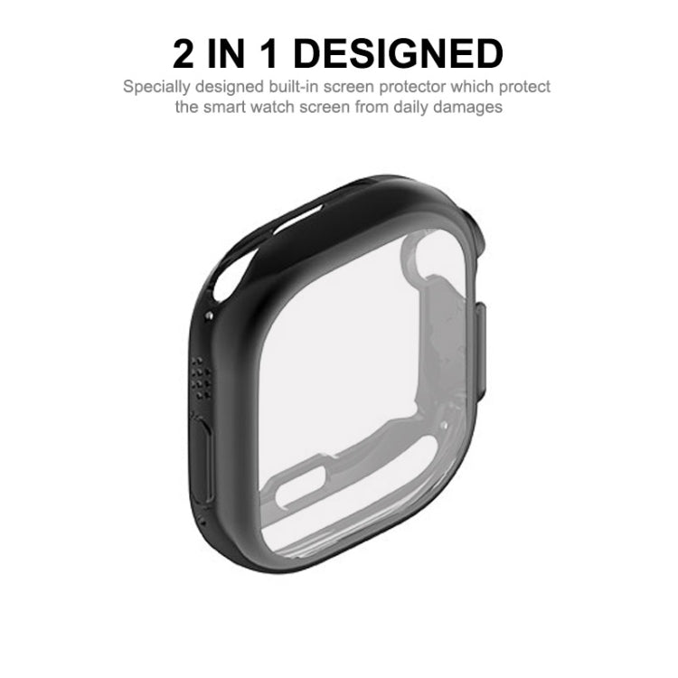ENKAY Electroplated Soft TPU Apple Watch Ultra 3/2/1 Protective Case with Built-In Screen Protector (49mm)