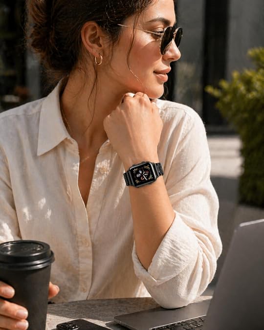 Luxury Metal & Resin Apple Watch Band for Women – Stainless Steel Bracelet Strap
