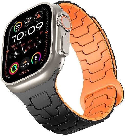 Magnetic Dragon Scale Silicone Apple Watch Band