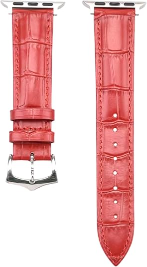 Vintage Genuine Leather Apple Watch Band - Red