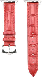 Vintage Genuine Leather Apple Watch Band - Red