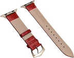 Vintage Genuine Leather Apple Watch Band - Red