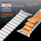 Premium Stainless Steel Magnetic Apple Watch Band with Silicone Lining