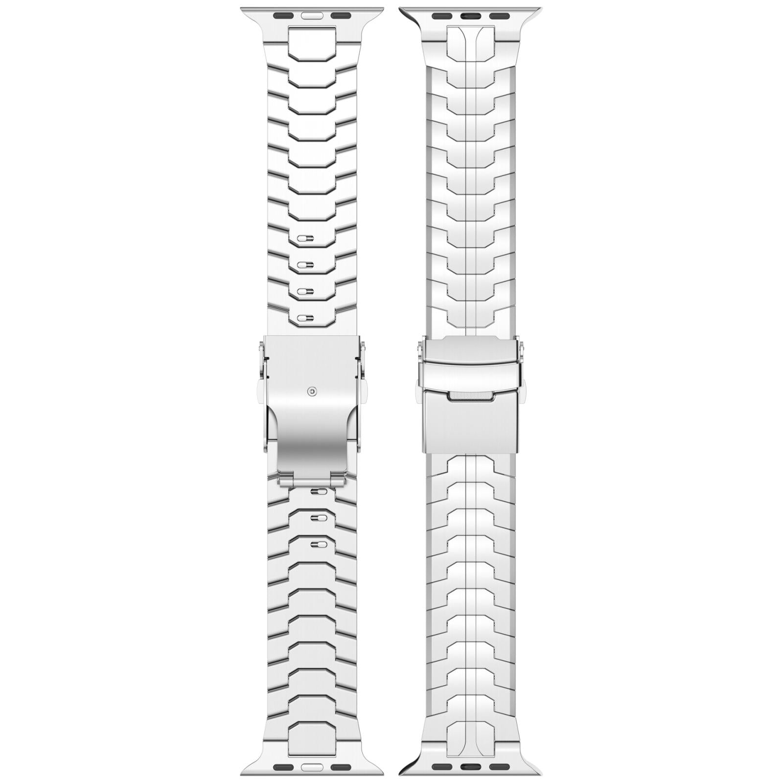 Premium Stainless Steel Apple Watch Band with Quick-Release Links – Silver
