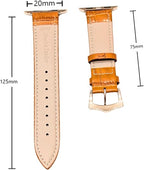 Vintage Genuine Leather Apple Watch Band - Tan