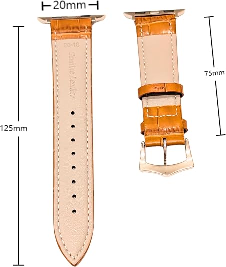 Vintage Genuine Leather Apple Watch Band - Tan