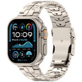 Titanium Color Stainless Steel Apple Watch Band with Tool-Free Detachable Links
