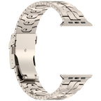 Titanium Color Stainless Steel Apple Watch Band with Tool-Free Detachable Links